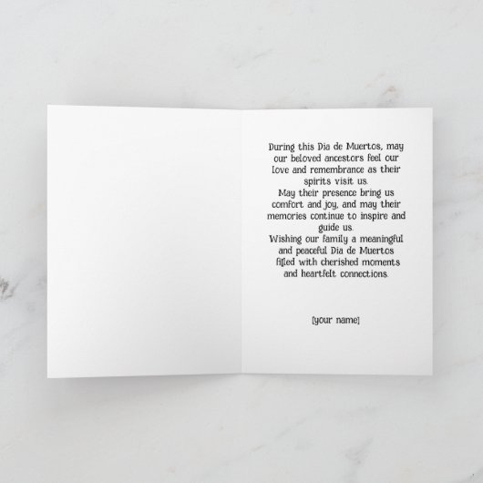 Benutzerdefinierter Text 💀 B/W (Farbe Ihrer eigen Karte (Innenseite)