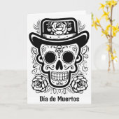 Benutzerdefinierter Text 💀 B/W (Farbe Ihrer eigen Karte (Gelbe Blume)