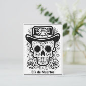 Benutzerdefinierter Text 💀 B/W (Farbe Ihrer eigen Postkarte (Stehend Vorderseite)