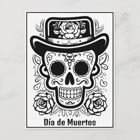 Benutzerdefinierter Text 💀 B/W (Farbe Ihrer eigen Postkarte (Vorderseite)