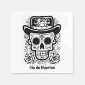 Benutzerdefinierter Text 💀 B/W (Farbe Ihrer eigen Serviette (Vorderseite)