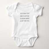 Benutzerdefinierter Text Baby Bodysuit Strampler (Vorderseite)