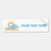 Benutzerdefinierter Text Bahamas Autoaufkleber (Vorne)