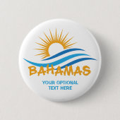 Benutzerdefinierter Text Bahamas Button (Vorderseite)