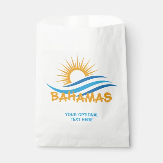 Benutzerdefinierter Text Bahamas Geschenktütchen (Vorderseite)