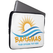 Benutzerdefinierter Text Bahamas Laptopschutzhülle (Vorne Rechts)