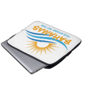 Benutzerdefinierter Text Bahamas Laptopschutzhülle (Vorne Knopf)
