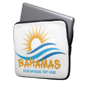 Benutzerdefinierter Text Bahamas Laptopschutzhülle (Vorderseite Links)