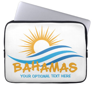 Benutzerdefinierter Text Bahamas Laptopschutzhülle