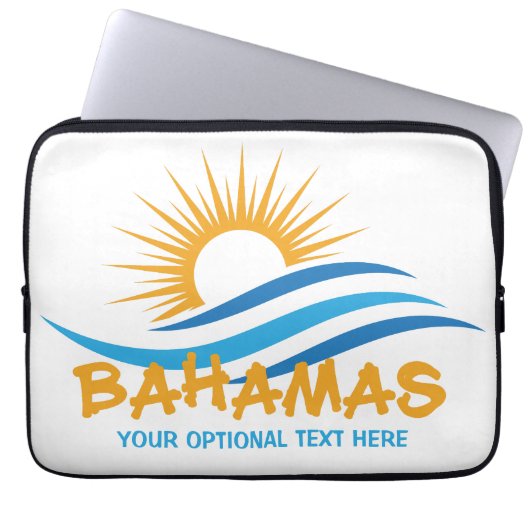 Benutzerdefinierter Text Bahamas Laptopschutzhülle (Vorderseite)