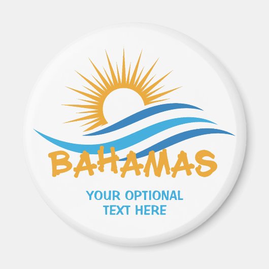 Benutzerdefinierter Text Bahamas Magnet (Vorne)