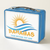 Benutzerdefinierter Text Bahamas Metall Brotdose (Rückseite)