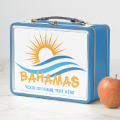 Benutzerdefinierter Text Bahamas Metall Brotdose (Beispiel)