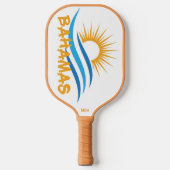 Benutzerdefinierter Text Bahamas Pickleball Schläger (Vorderseite)