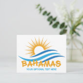 Benutzerdefinierter Text Bahamas Postkarte (Stehend Vorderseite)
