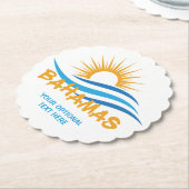 Benutzerdefinierter Text Bahamas Untersetzer (angewinkelt)