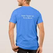 Benutzerdefinierter Text Bali Tri-Blend Shirt (Rückseite)