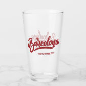 Benutzerdefinierter Text Barcelona Glas (Rückseite)