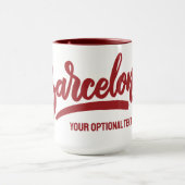 Benutzerdefinierter Text Barcelona Tasse (Zentrum)