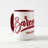 Benutzerdefinierter Text Barcelona Tasse (Vorderseite Links)
