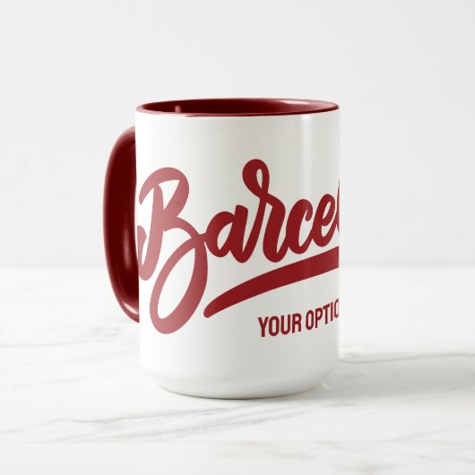 Benutzerdefinierter Text Barcelona Tasse (Vorderseite Links)