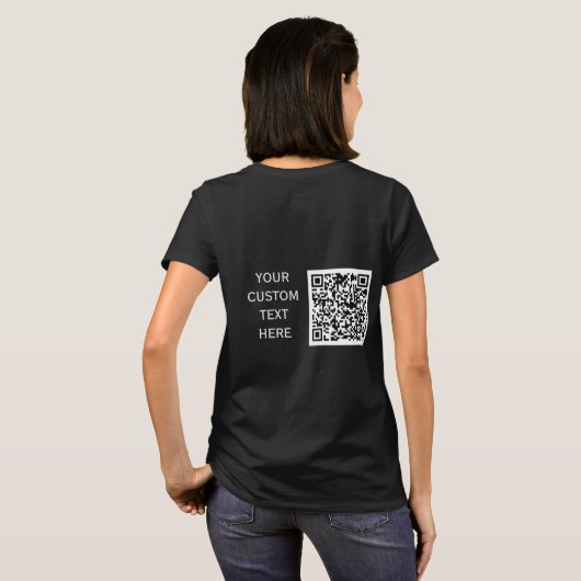 Benutzerdefinierter Text Barcode Geschäft T-Shirt (Schwarz voll)