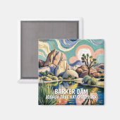 Benutzerdefinierter Text Barker Dam Joshua Tree Va Magnet (Vorderseite/Rückseite)