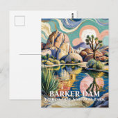 Benutzerdefinierter Text Barker Dam Joshua Tree Va Postkarte (Vorne/Hinten)