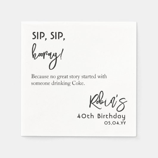 Benutzerdefinierter Text basierend auf dem lustige Serviette (Vorderseite)