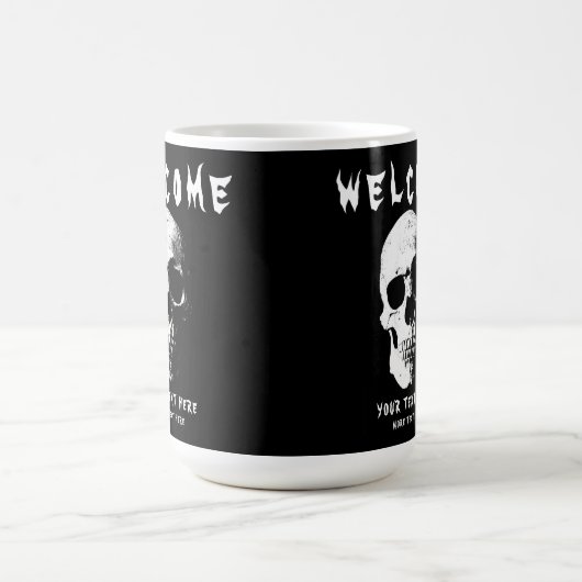 Benutzerdefinierter Text Beängstigender Horror Fur Kaffeetasse (Mittel)