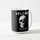 Benutzerdefinierter Text Beängstigender Horror Fur Kaffeetasse (VorderseiteRechts)