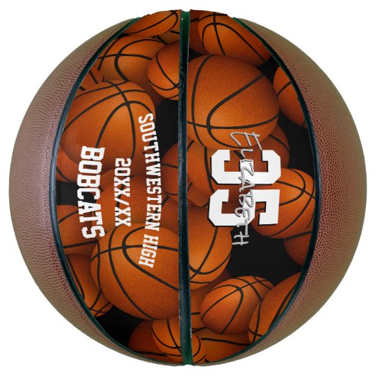 Benutzerdefinierter Text bearbeiten gemustert Basketball (Vertikal)