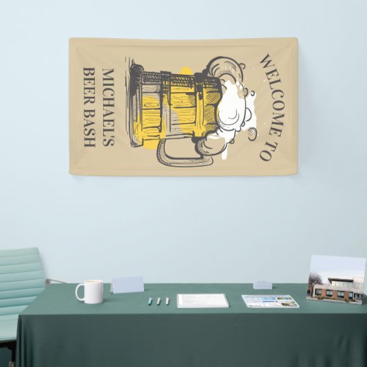 Benutzerdefinierter Text Beer Ilustration Banner (Messeveranstaltung)