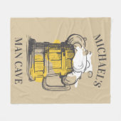 Benutzerdefinierter Text Beer Ilustration Fleecedecke (Vorderseite (Horizontal))