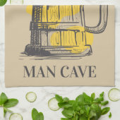 Benutzerdefinierter Text Beer Ilustration Geschirrtuch (Gefaltet)