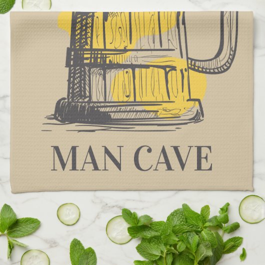 Benutzerdefinierter Text Beer Ilustration Geschirrtuch (Gefaltet)