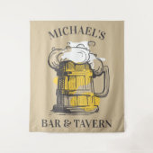 Benutzerdefinierter Text Beer Ilustration Wandteppich (Vorderseite)