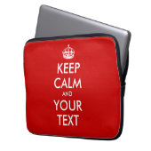 Benutzerdefinierter Text Behalte ruhige Notebookhü Laptopschutzhülle (Vorderseite Links)