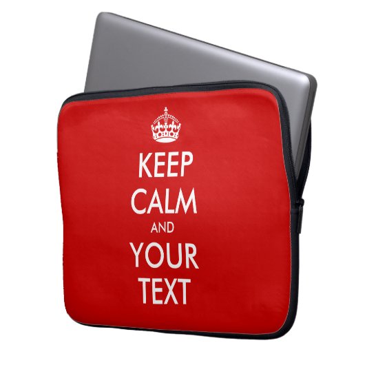 Benutzerdefinierter Text Behalte ruhige Notebookhü Laptopschutzhülle (Vorderseite Links)