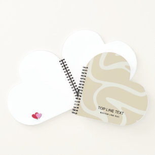 Benutzerdefinierter Text Beige Creme Organisches M Notizblock
