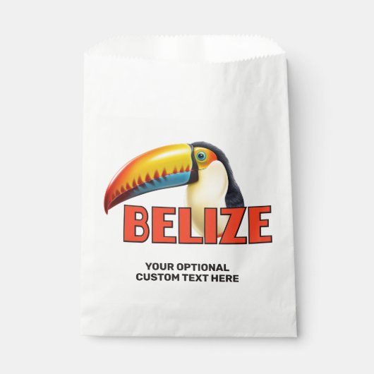 Benutzerdefinierter Text BELIZE Toucan Geschenktütchen (Vorderseite)