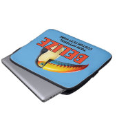 Benutzerdefinierter Text BELIZE Toucan Laptopschutzhülle (Vorne Knopf)