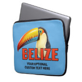 Benutzerdefinierter Text BELIZE Toucan Laptopschutzhülle (Vorderseite Links)