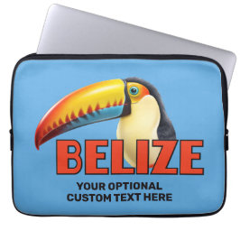 Benutzerdefinierter Text BELIZE Toucan Laptopschutzhülle