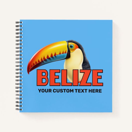 Benutzerdefinierter Text BELIZE Toucan Notizblock (Vorderseite)