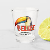 Benutzerdefinierter Text BELIZE Toucan Schnapsglas (Vorderseite)