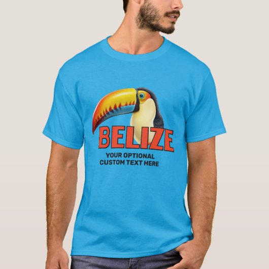 Benutzerdefinierter Text BELIZE Toucan T-Shirt (Vorderseite)