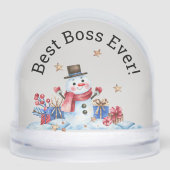 Benutzerdefinierter Text, Bester Boss Wasserfarbe Schneekugeln (Vorderseite)