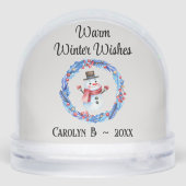 Benutzerdefinierter Text, Bester Boss Wasserfarbe Schneekugeln (Rückseite)