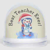 Benutzerdefinierter Text, Bester Lehrer Wasserfarb Schneekugeln (Vorderseite)